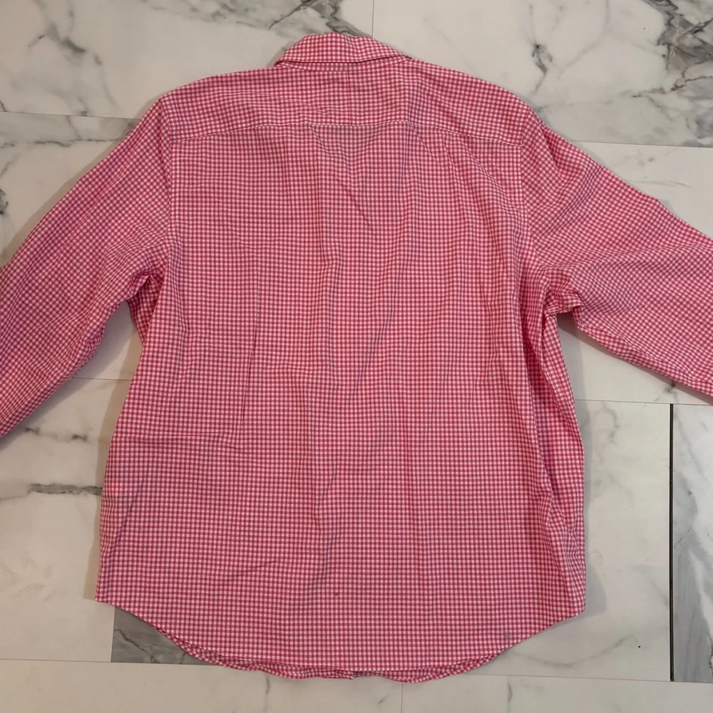 💕Chaps💕 Pink Gingham Button Down Shirt - Picture 5 of 5